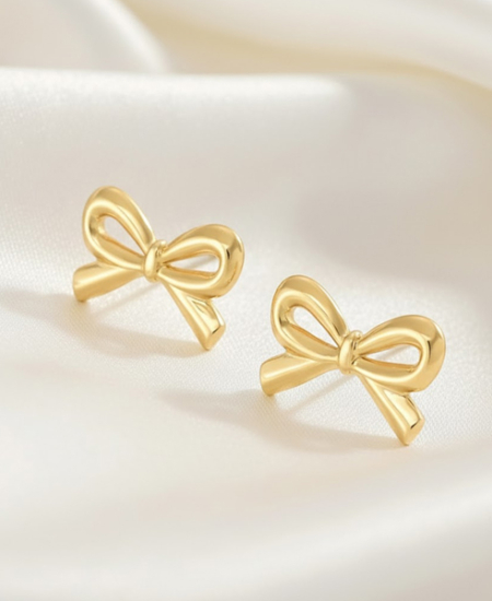 Elegant 3D Bowknot Stud Earrings