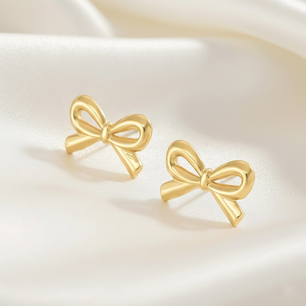 Elegant 3D Bowknot Stud Earrings
