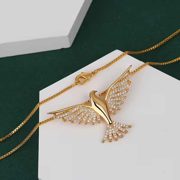 Stone Eagle Pendant Necklace - Image 3