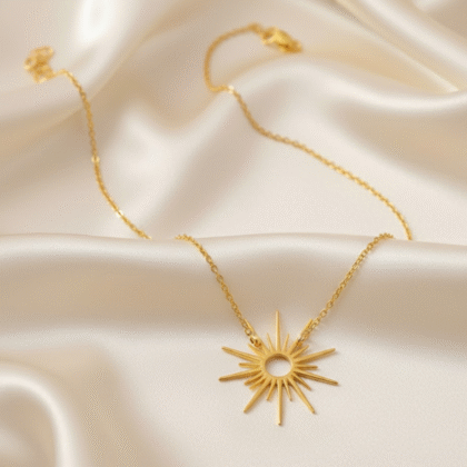 Sunflower Totem Pendant Necklace