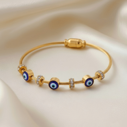 Classic evil eye bangle bracelet
