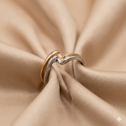 Two-Tone Adjustable Wrap Ring