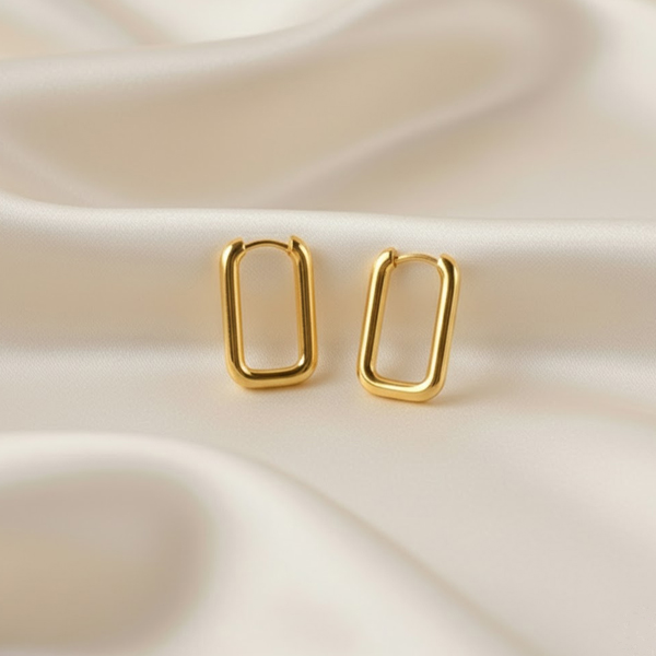 Hypoallergenic Fade-Resistant Square Earrings - Image 3