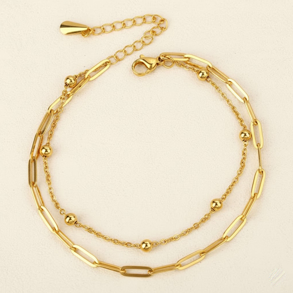 Double layered chain bracelet - Image 3