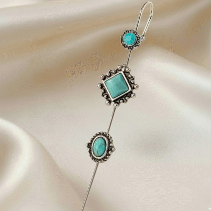 Single Geometric Shape Natural Earrings Zinc Alloy Jewelry