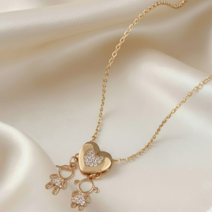 Boy And Girl Pendant Necklace