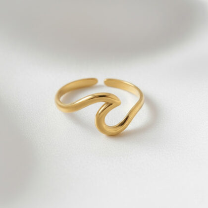 Wave inspired Open ring