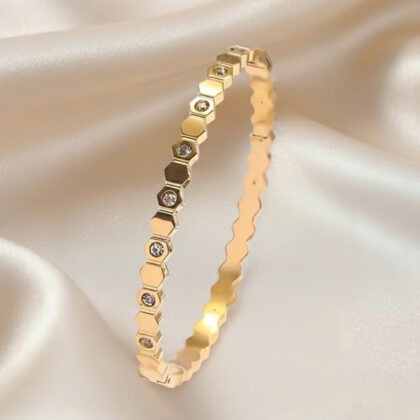 Honeycomb Bangle Bracelet