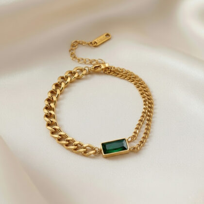 Verdant Duality Chain Bracelet