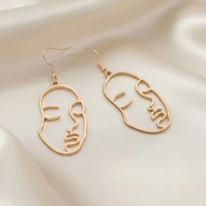 Chic Hollow Out Iron Posts Dangle Earrings Zinc Alloy