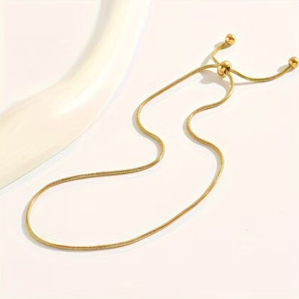 A Freely Adjustable Pull-Out Stainless Steel Anklet, a Classic Style Anklet.