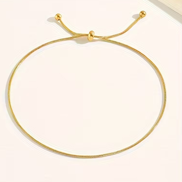 A Freely Adjustable Pull-Out Stainless Steel Anklet, a Classic Style Anklet. - Image 3