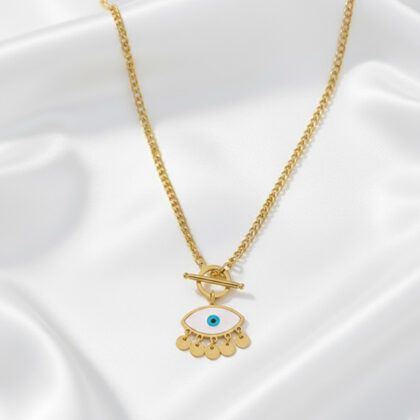 Evil Eye Interlocking Pendant Necklace