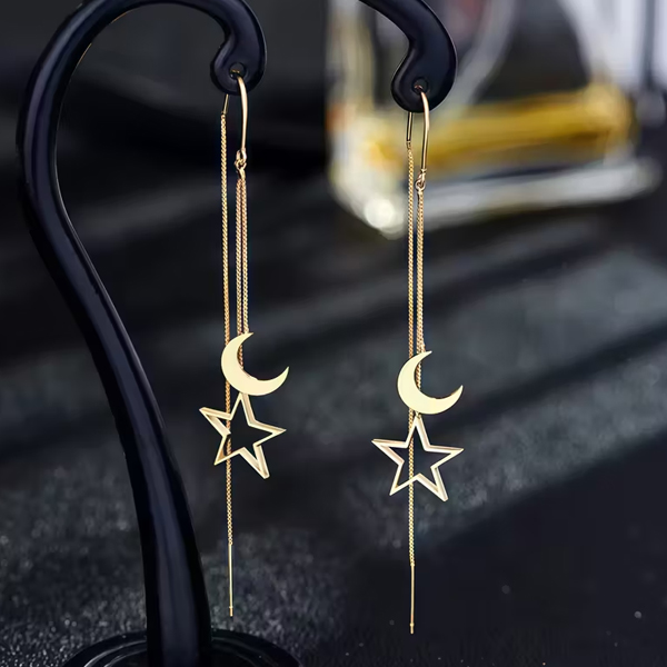Hypoallergen Golden star tassel earrings comfortable - Image 3