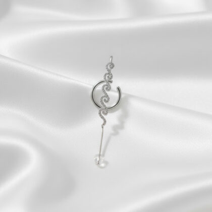 Elegant Spiral Zircon Drop Earrings