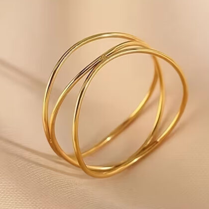 Interwoven line ring