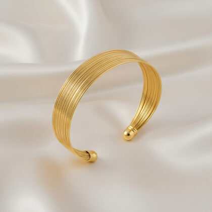 Open Circle Punk Bangle Bracelet