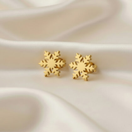Lucky Clover Earrings Bohemian Style Golden-Tone