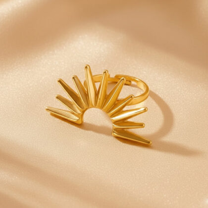 Adjustable Statement Ring Bold Spike Design
